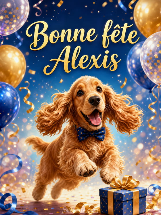 Carte bonne fête Alexis