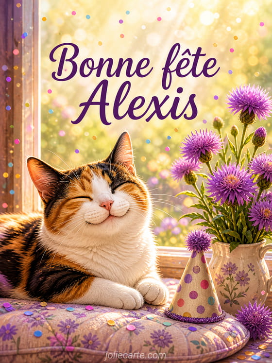 Carte bonne fête Alexis