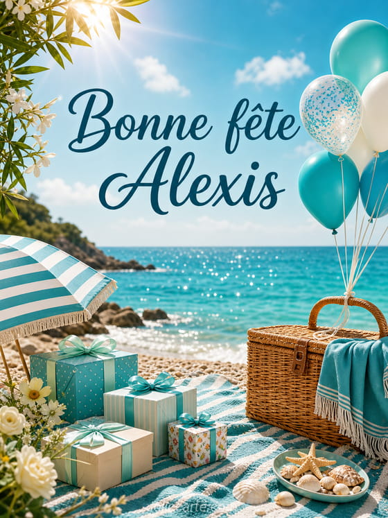 Carte bonne fête Alexis