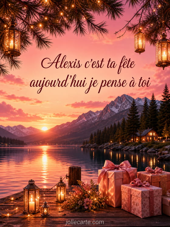 Carte bonne fête Alexis