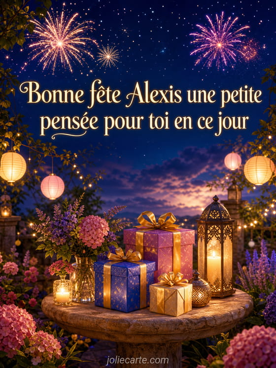 Carte bonne fête Alexis