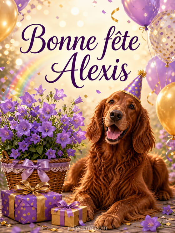 Carte bonne fête Alexis