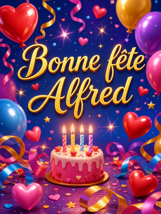 Carte bonne fête Alfred