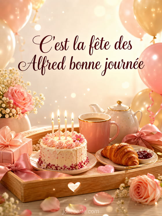 Carte bonne fête Alfred