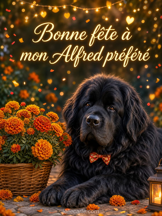 Carte bonne fête Alfred
