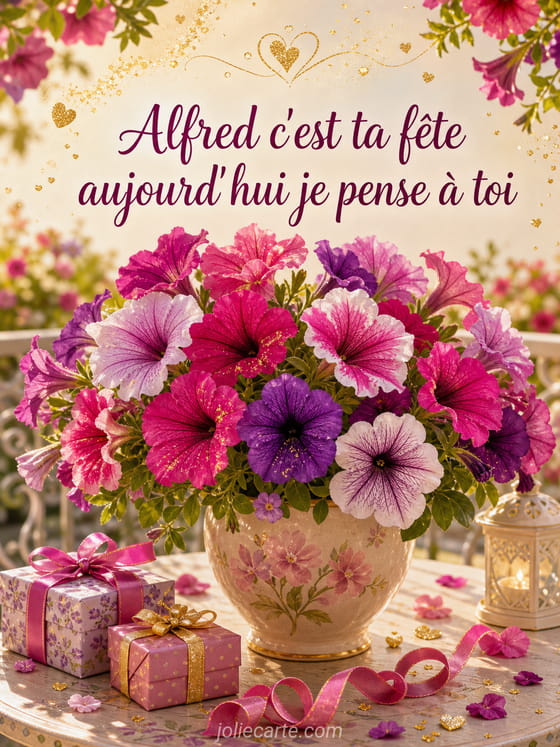 Carte bonne fête Alfred