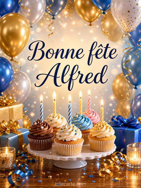 Carte bonne fête Alfred