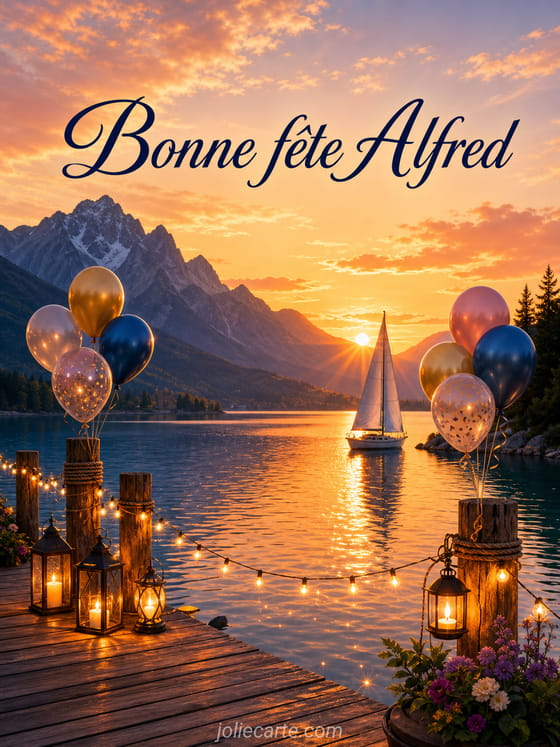 Carte bonne fête Alfred