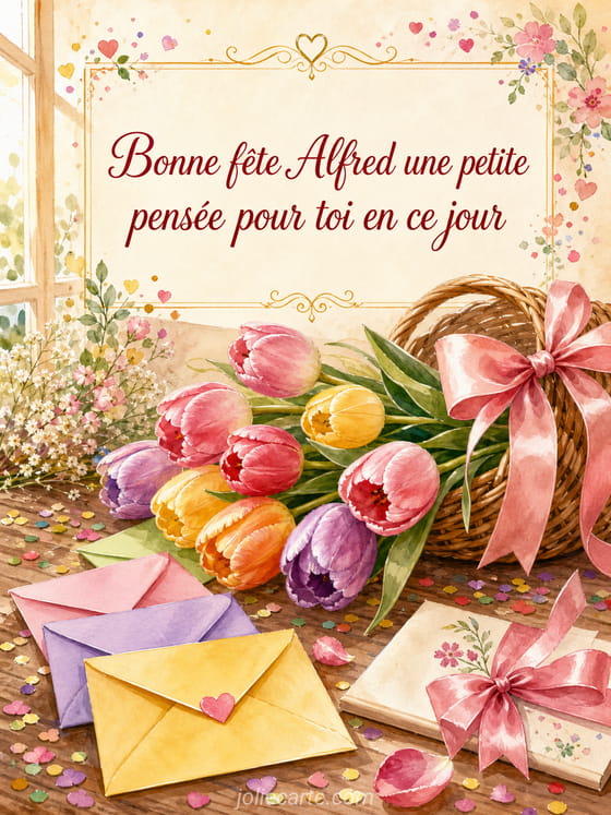 Carte bonne fête Alfred