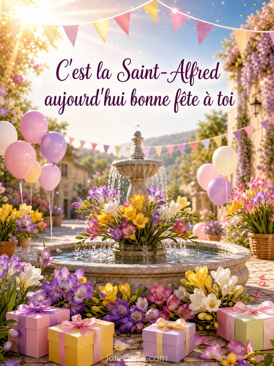 Carte bonne fête Alfred