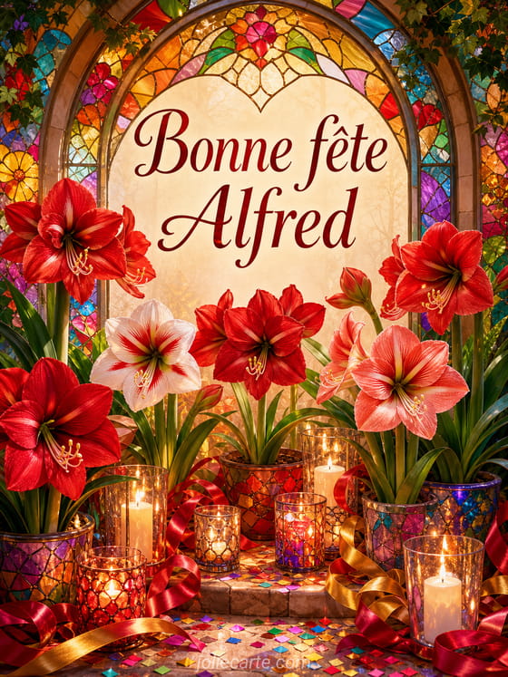 Carte bonne fête Alfred