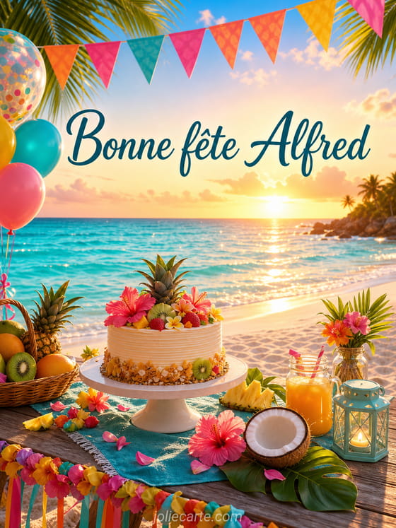 Carte bonne fête Alfred