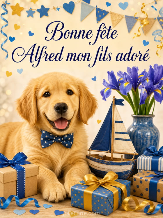 Carte bonne fête Alfred