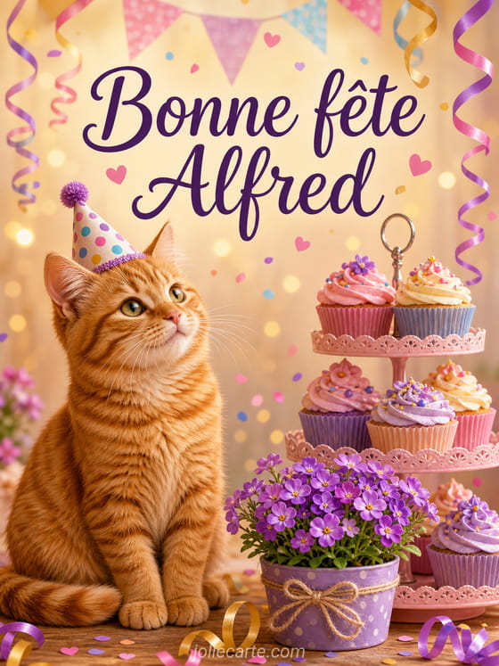 Carte bonne fête Alfred