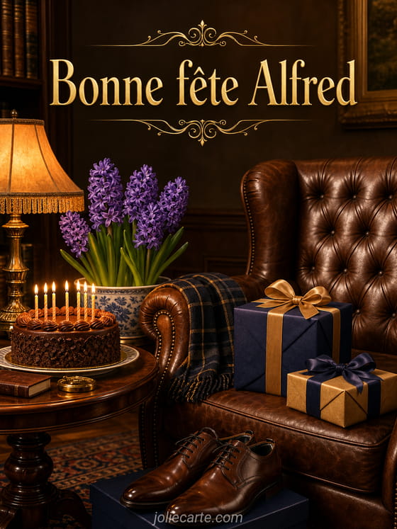 Carte bonne fête Alfred