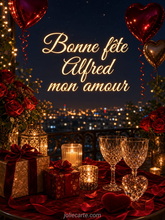 Carte bonne fête Alfred