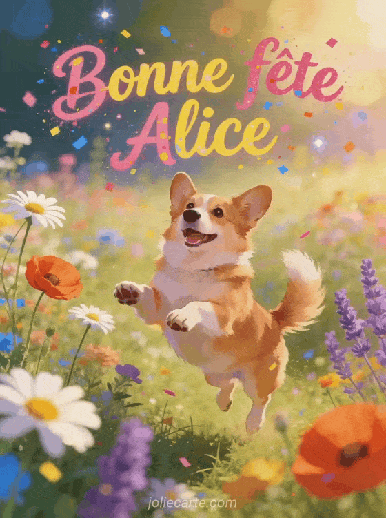 Bonne fête Alice - Alice gif bonne fete gratuit