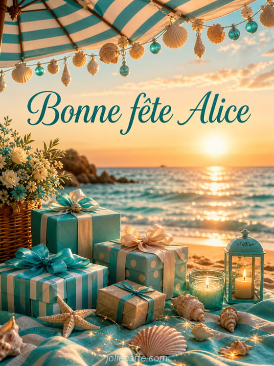 Carte bonne fête Alice