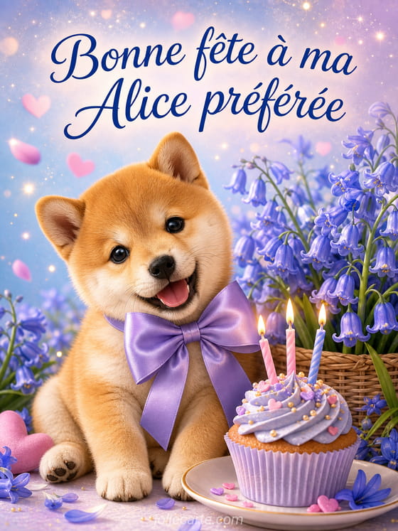 Carte bonne fête Alice