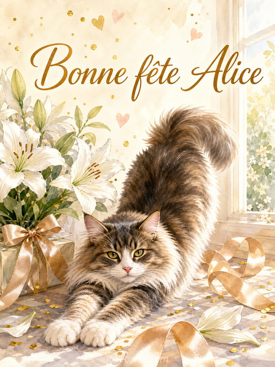 Carte bonne fête Alice