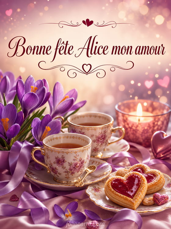 Carte bonne fête Alice