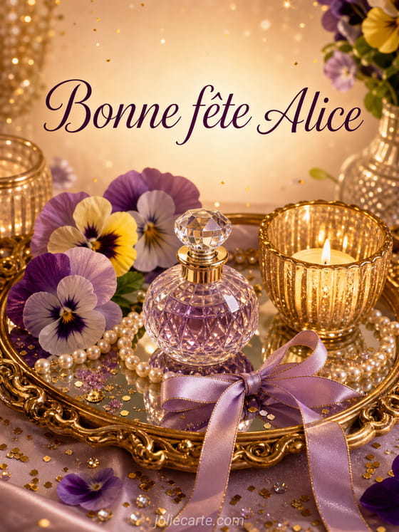 Carte bonne fête Alice