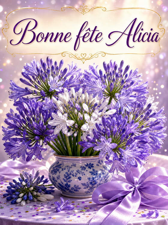 Carte bonne fĂȘte Alicia