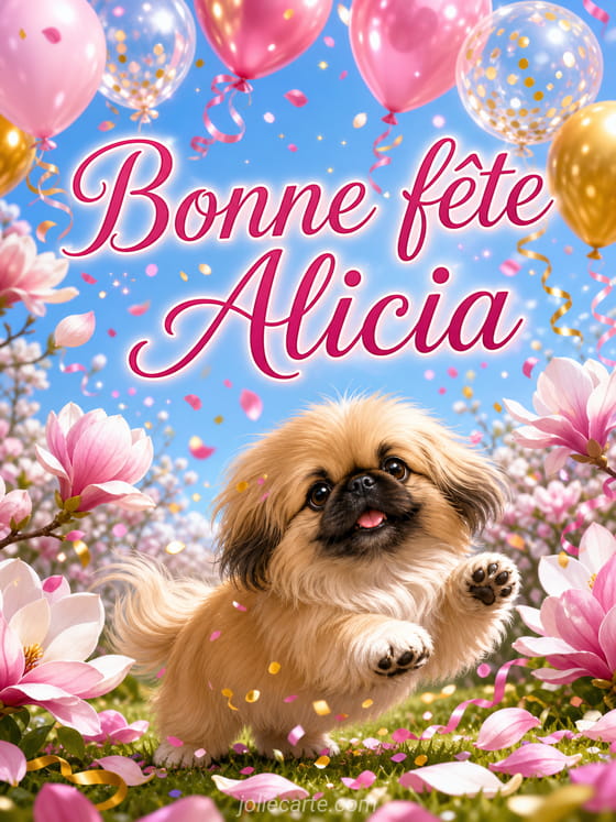 Carte bonne fĂȘte Alicia