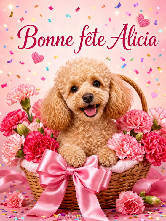 Carte bonne fĂȘte Alicia