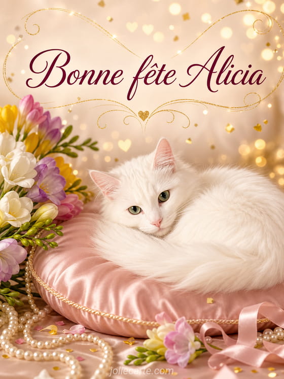 Carte bonne fĂȘte Alicia