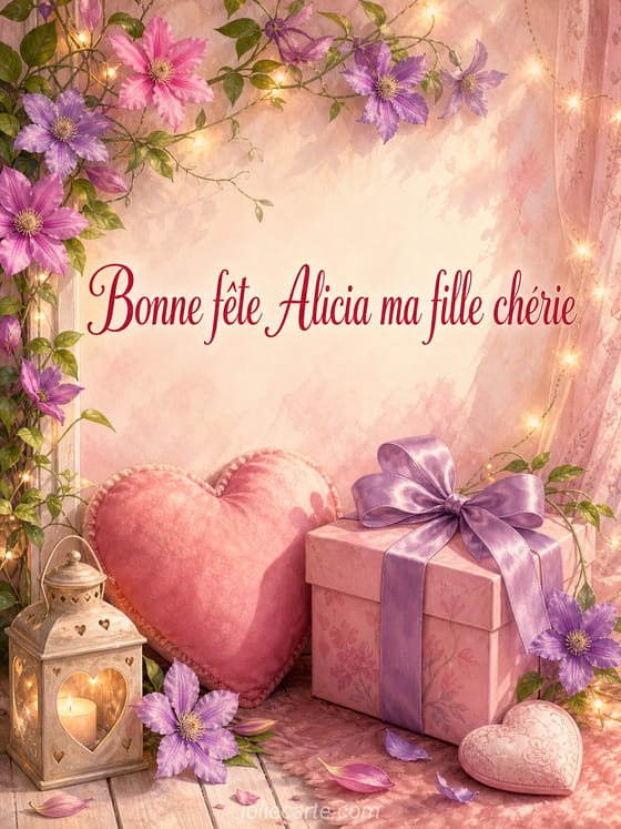 Carte bonne fĂȘte Alicia