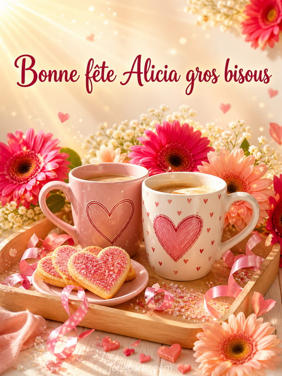 Carte bonne fĂȘte Alicia