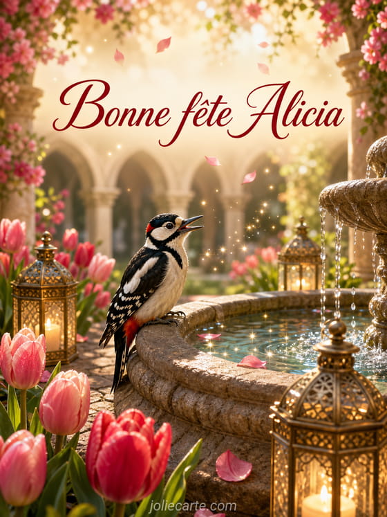 Carte bonne fĂȘte Alicia