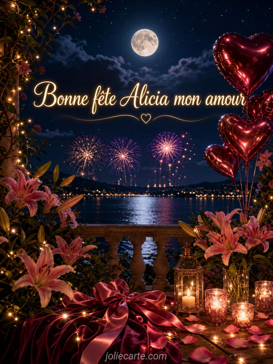 Carte bonne fĂȘte Alicia