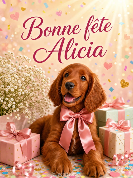 Carte bonne fĂȘte Alicia