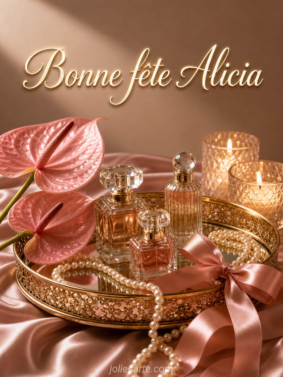 Carte bonne fĂȘte Alicia