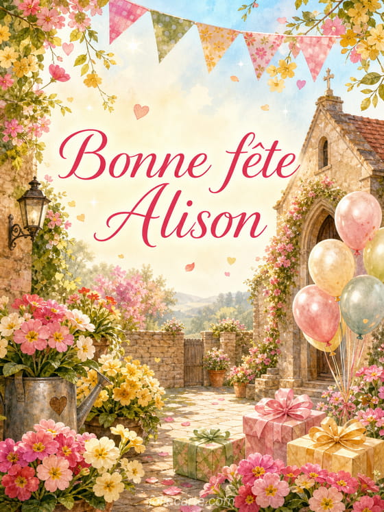 Carte bonne fĂȘte Alison