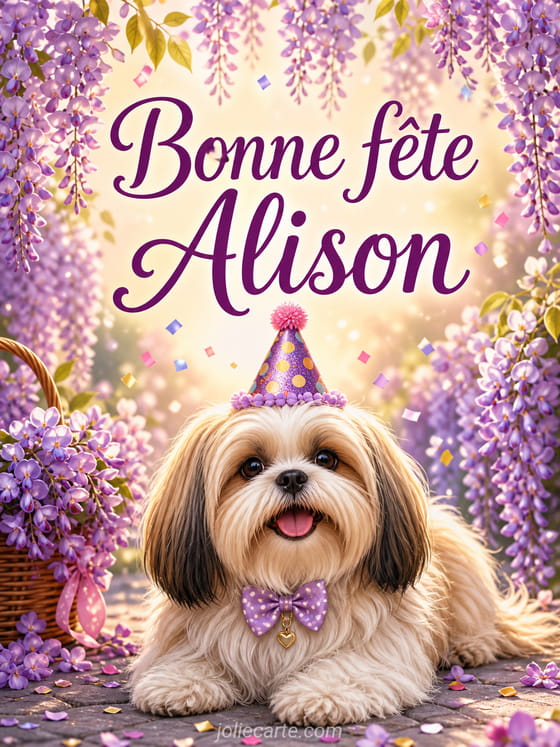 Carte bonne fĂȘte Alison