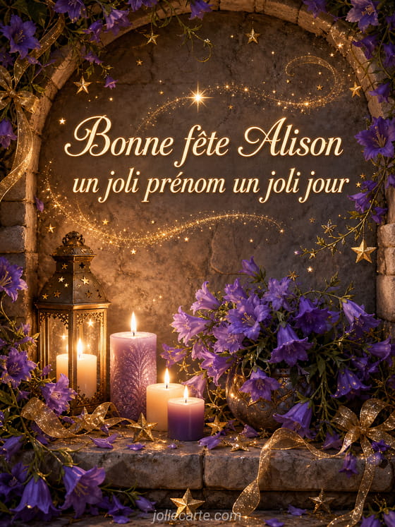 Carte bonne fĂȘte Alison