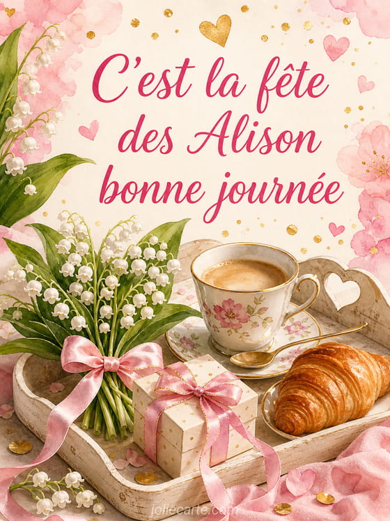 Carte bonne fĂȘte Alison