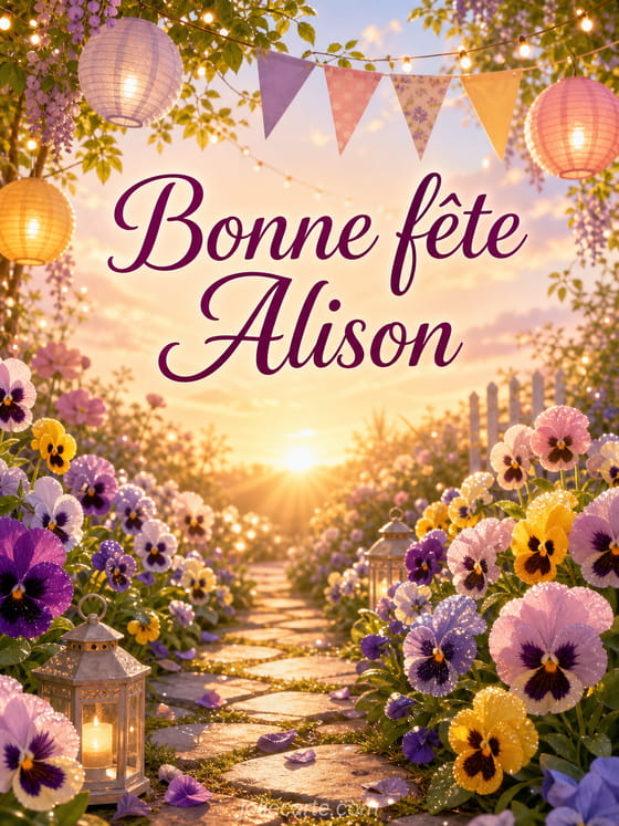 Carte bonne fĂȘte Alison