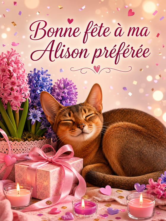 Carte bonne fĂȘte Alison