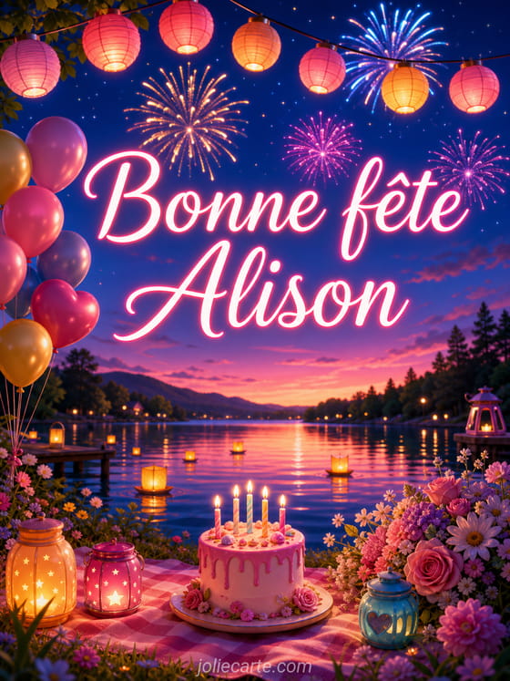Carte bonne fĂȘte Alison