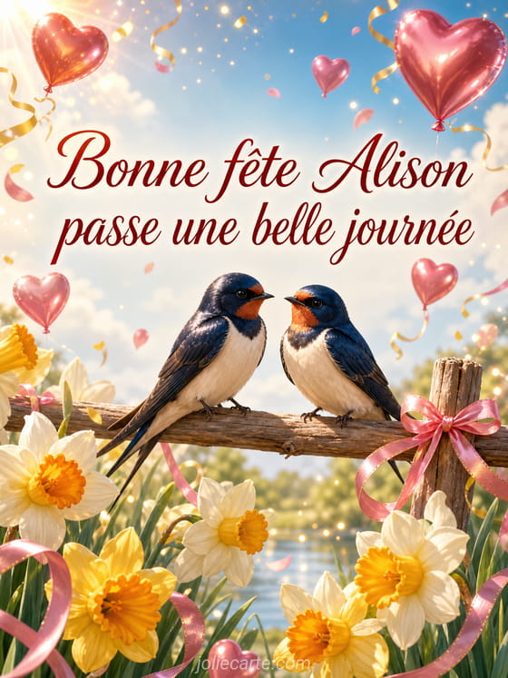 Carte bonne fĂȘte Alison