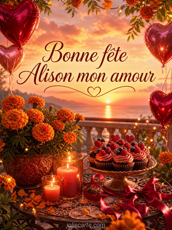 Carte bonne fĂȘte Alison