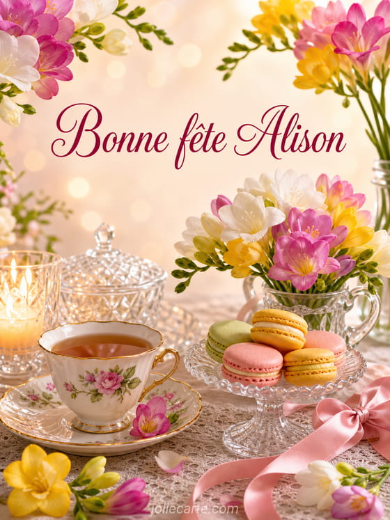Carte bonne fĂȘte Alison