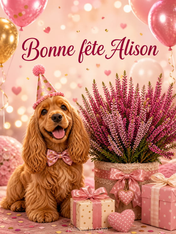 Carte bonne fĂȘte Alison
