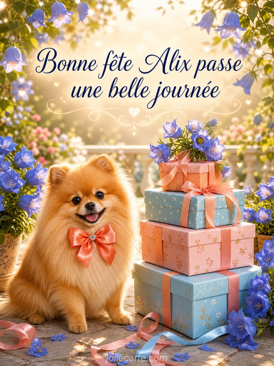 Carte bonne fête Alix