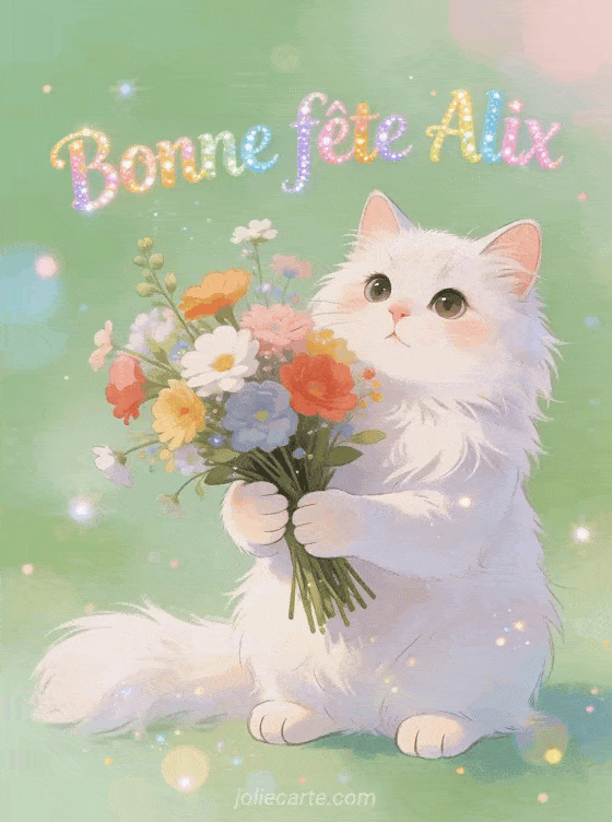 Bonne fête Alix - Bonne fete alix chat