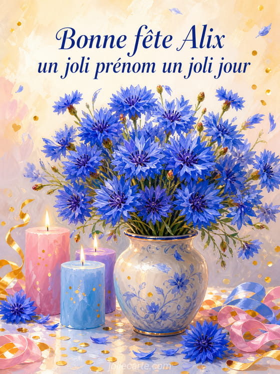 Carte bonne fête Alix